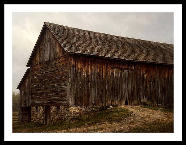 Weathered Wooden Barn