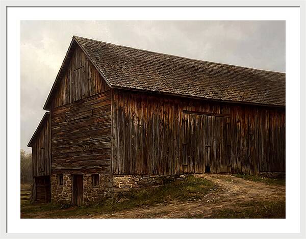 Weathered Wooden Barn