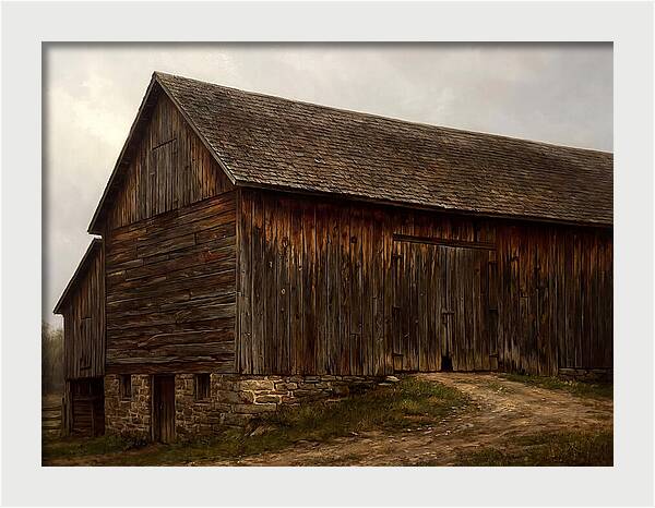 Weathered Wooden Barn