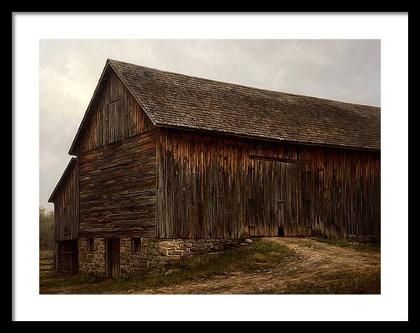 Weathered Wooden Barn