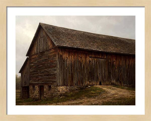 Weathered Wooden Barn