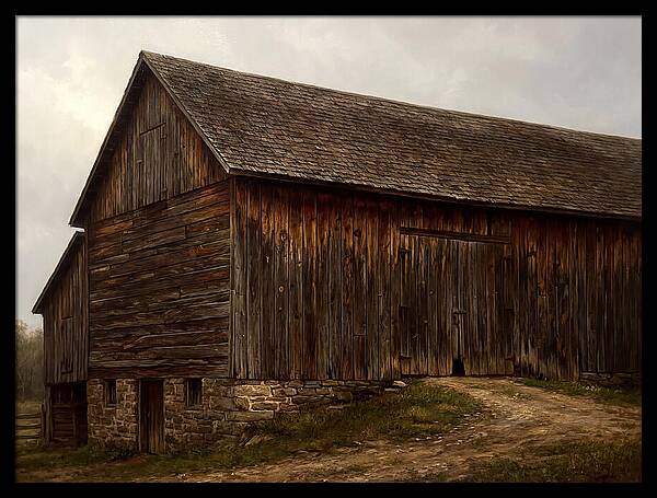 Weathered Wooden Barn