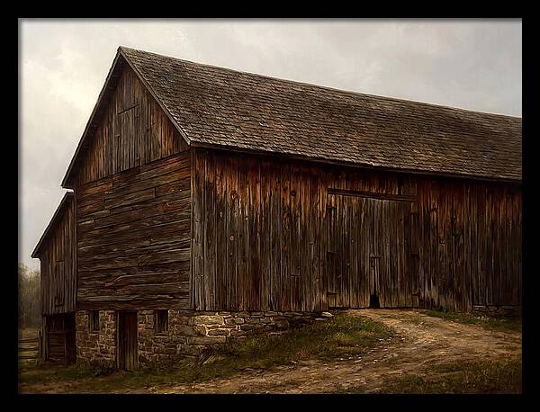 Weathered Wooden Barn