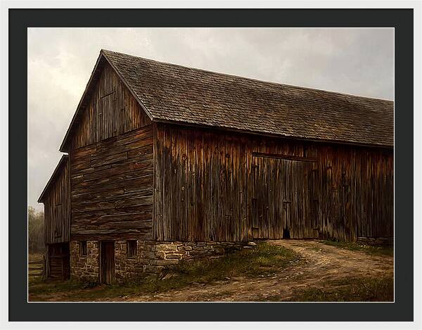 Weathered Wooden Barn