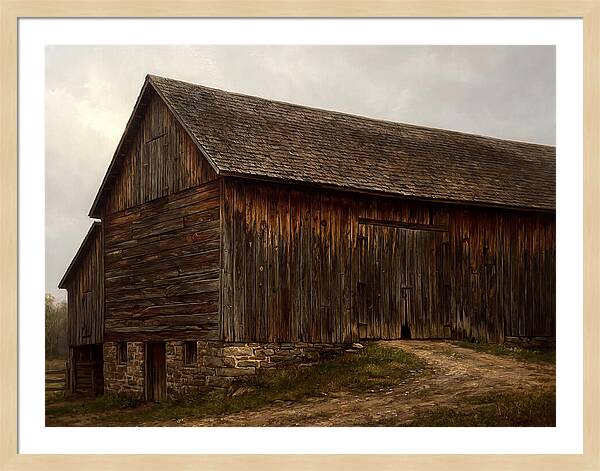 Weathered Wooden Barn