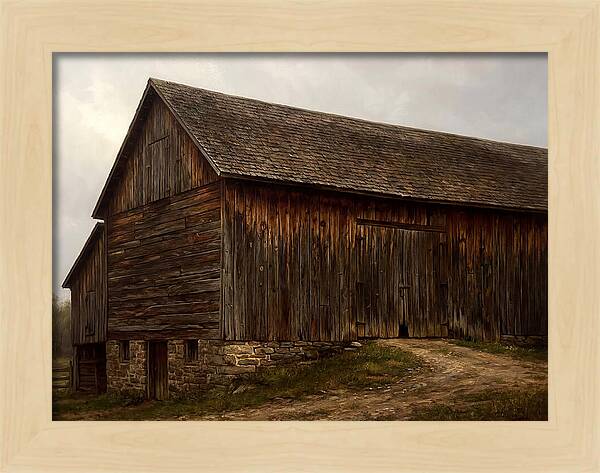 Weathered Wooden Barn