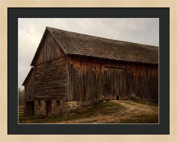 Weathered Wooden Barn