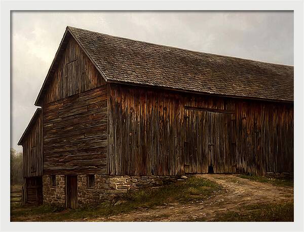Weathered Wooden Barn