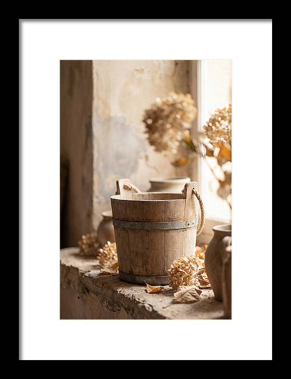 Weathered Wooden Bucket