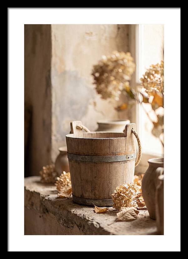 Weathered Wooden Bucket