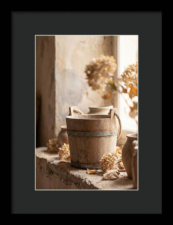 Weathered Wooden Bucket