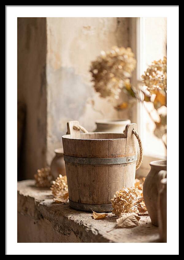 Weathered Wooden Bucket