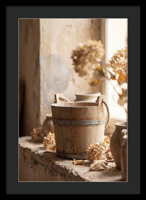 Weathered Wooden Bucket