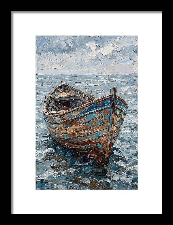 Weathered Wooden Fishing Boat