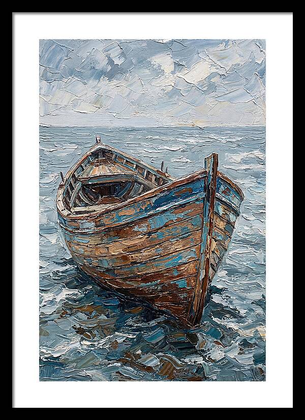 Weathered Wooden Fishing Boat
