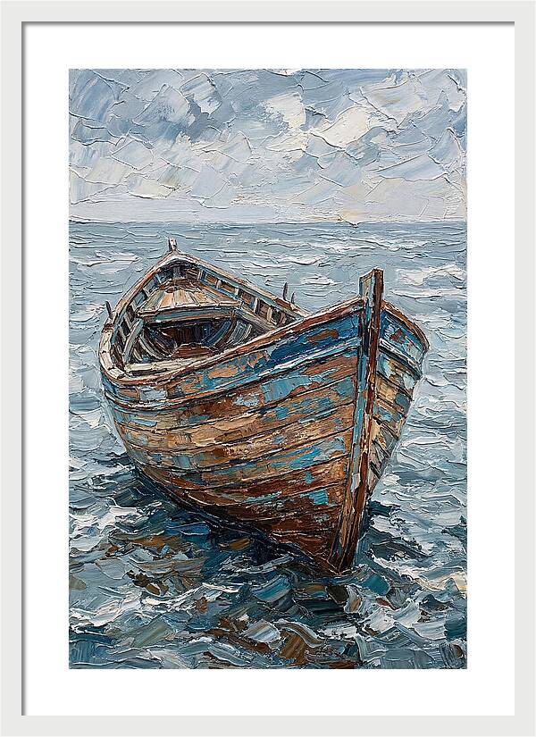 Weathered Wooden Fishing Boat