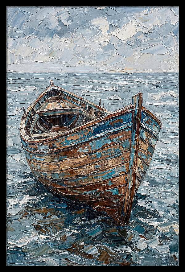 Weathered Wooden Fishing Boat