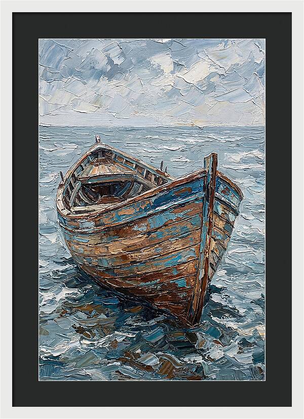 Weathered Wooden Fishing Boat