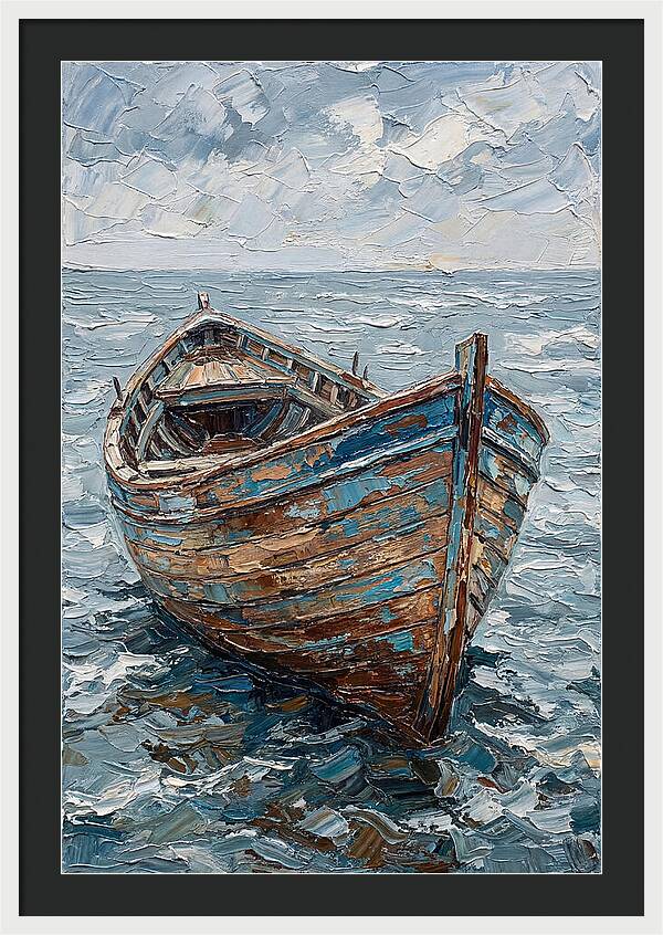 Weathered Wooden Fishing Boat