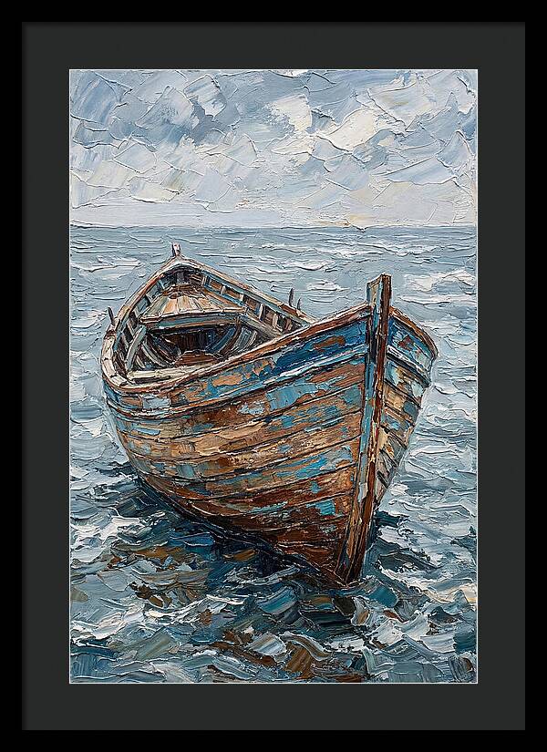 Weathered Wooden Fishing Boat