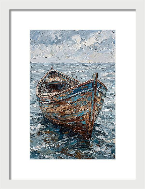 Weathered Wooden Fishing Boat