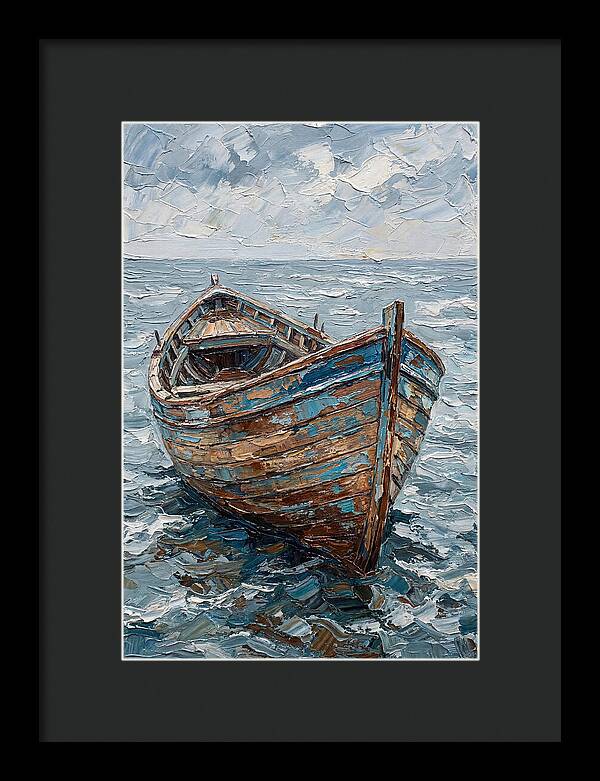 Weathered Wooden Fishing Boat
