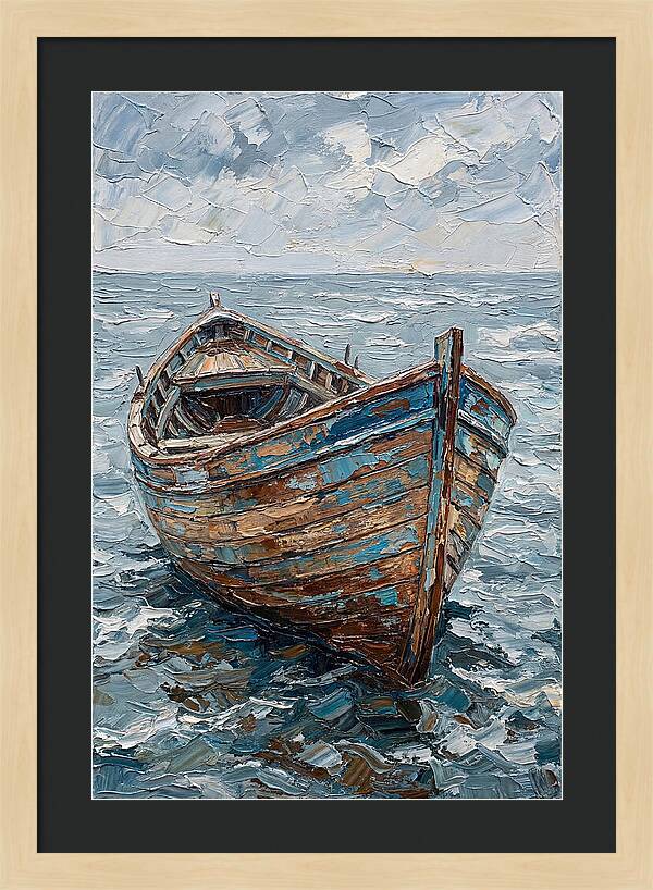 Weathered Wooden Fishing Boat