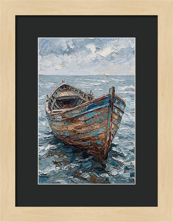 Weathered Wooden Fishing Boat