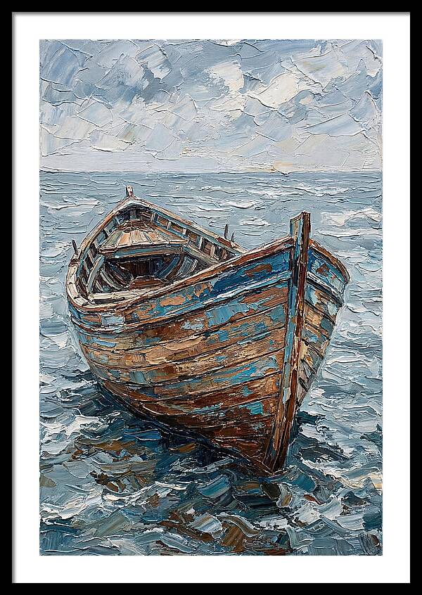 Weathered Wooden Fishing Boat