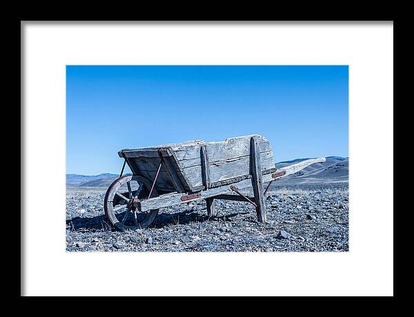 Weathered Wooden Wheelbarrow