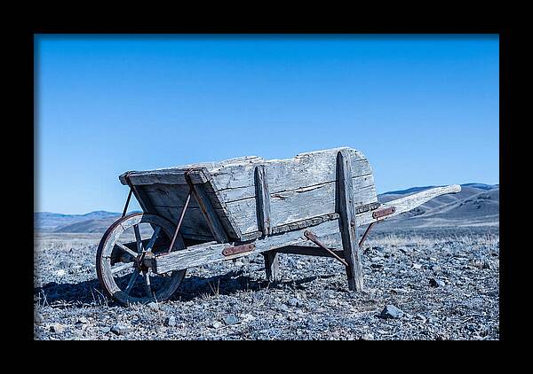 Weathered Wooden Wheelbarrow