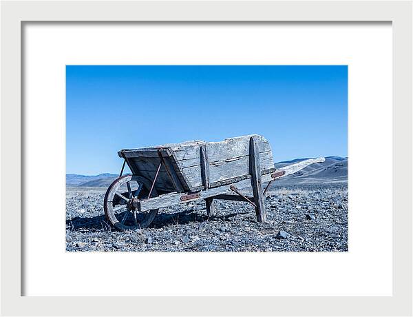Weathered Wooden Wheelbarrow