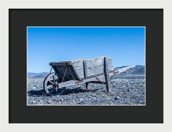 Weathered Wooden Wheelbarrow