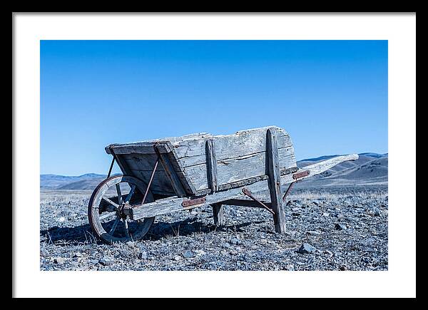 Weathered Wooden Wheelbarrow