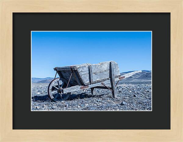 Weathered Wooden Wheelbarrow
