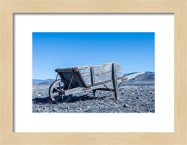 Weathered Wooden Wheelbarrow