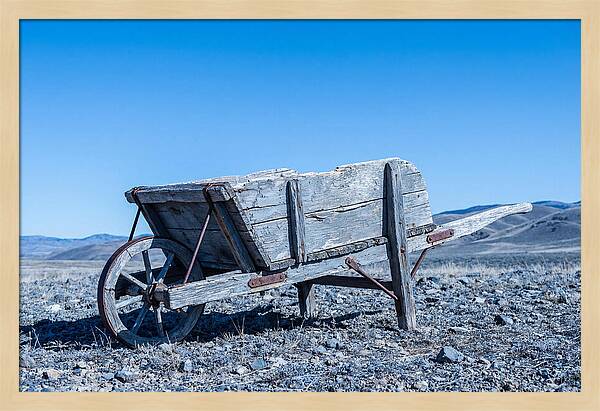 Weathered Wooden Wheelbarrow