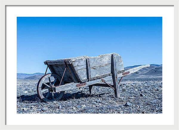 Weathered Wooden Wheelbarrow