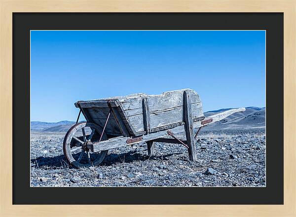 Weathered Wooden Wheelbarrow