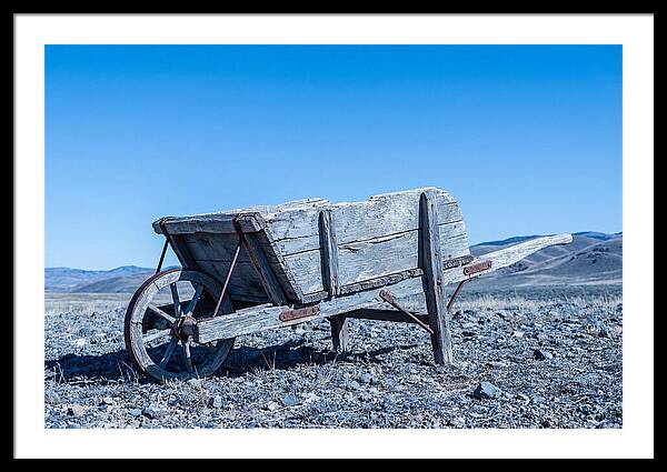 Weathered Wooden Wheelbarrow