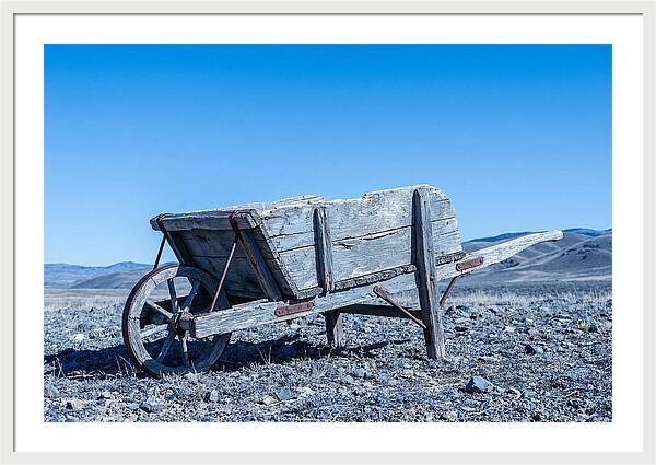Weathered Wooden Wheelbarrow