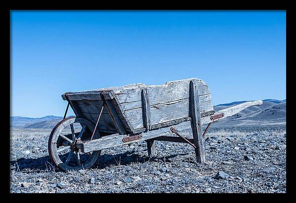 Weathered Wooden Wheelbarrow