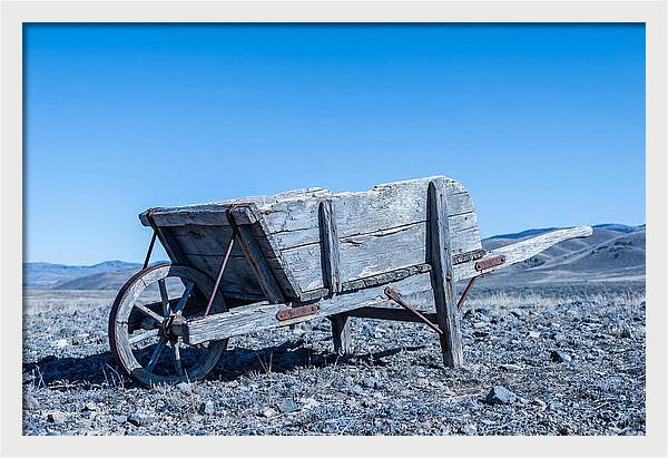 Weathered Wooden Wheelbarrow