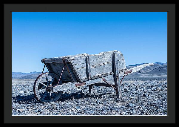 Weathered Wooden Wheelbarrow