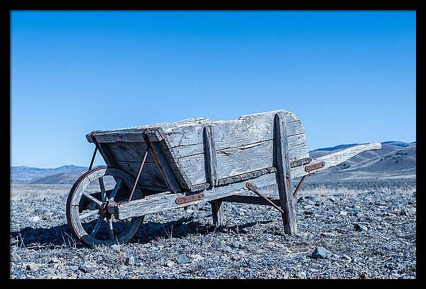 Weathered Wooden Wheelbarrow