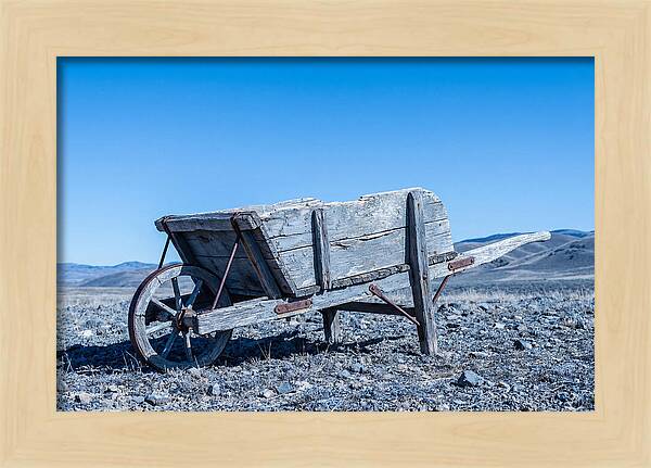 Weathered Wooden Wheelbarrow