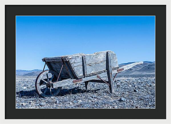 Weathered Wooden Wheelbarrow