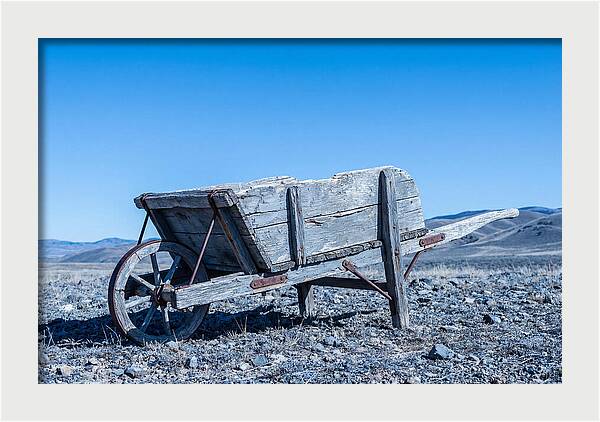 Weathered Wooden Wheelbarrow