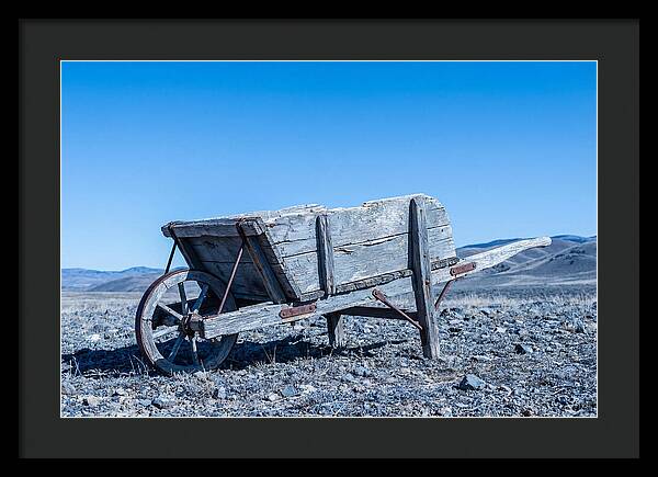 Weathered Wooden Wheelbarrow
