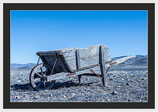 Weathered Wooden Wheelbarrow